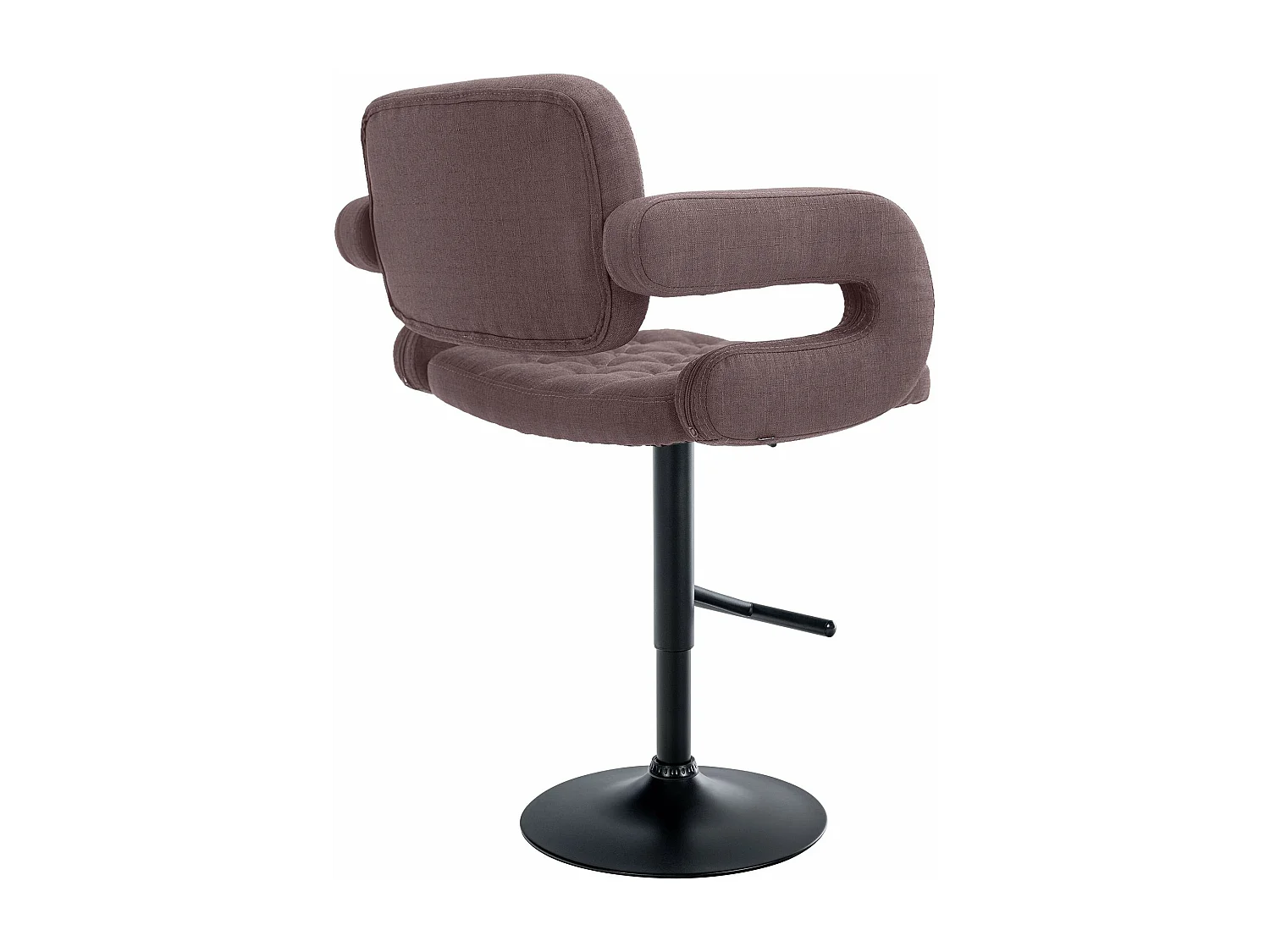 Tabouret de bar - Tissu & Métal - Marron - Dublin