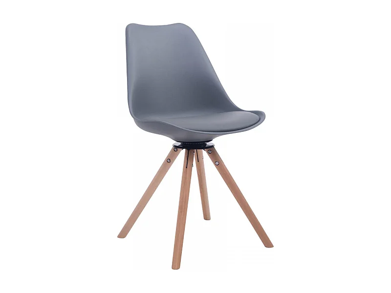 chaise salle à manger - Similicuir & Nature - Gris - Troyes