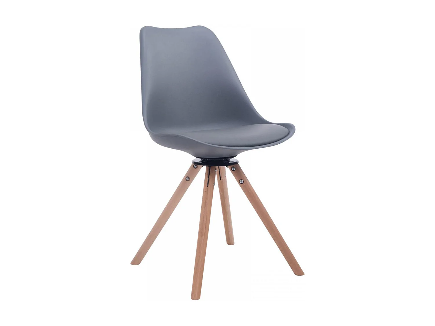 chaise salle à manger - Similicuir & Nature - Gris - Troyes