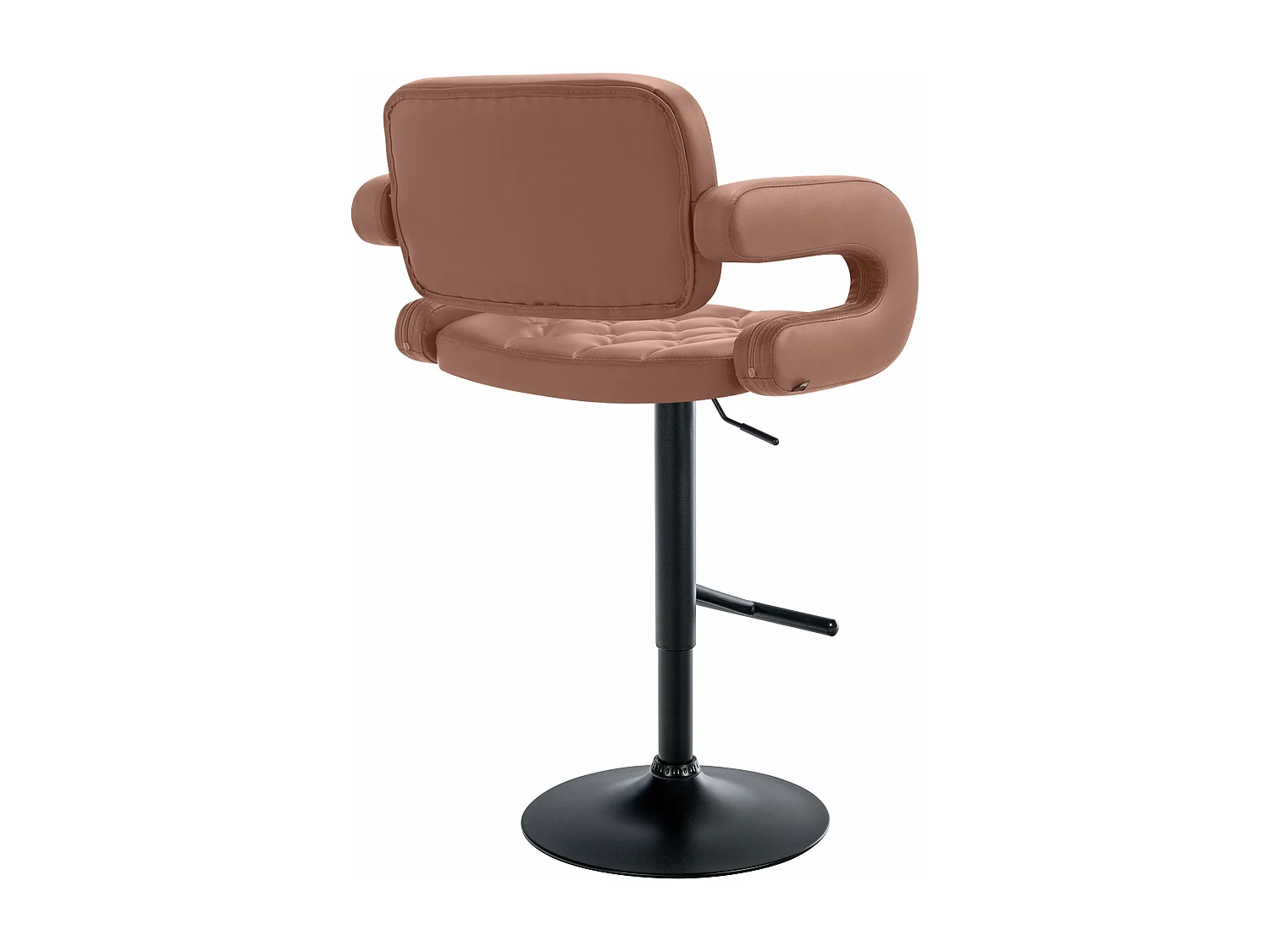 Tabouret de bar - Similicuir & Métal - Cognac - Dublin