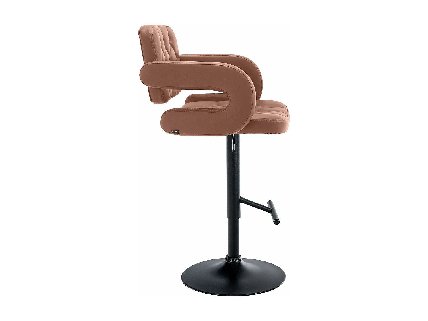 Tabouret de bar - Similicuir & Métal - Cognac - Dublin