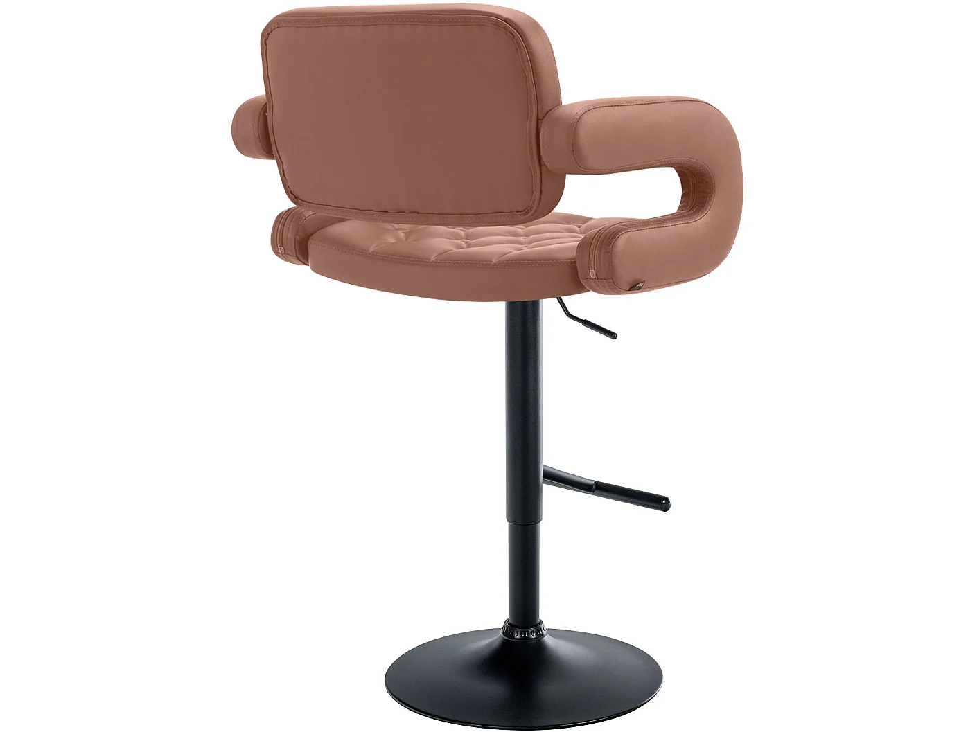 Tabouret de bar - Similicuir & Noir - Cognac - Dublin