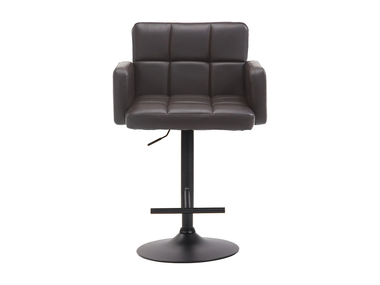 Tabouret de bar - Similicuir & Noir - Marron - Los Angeles