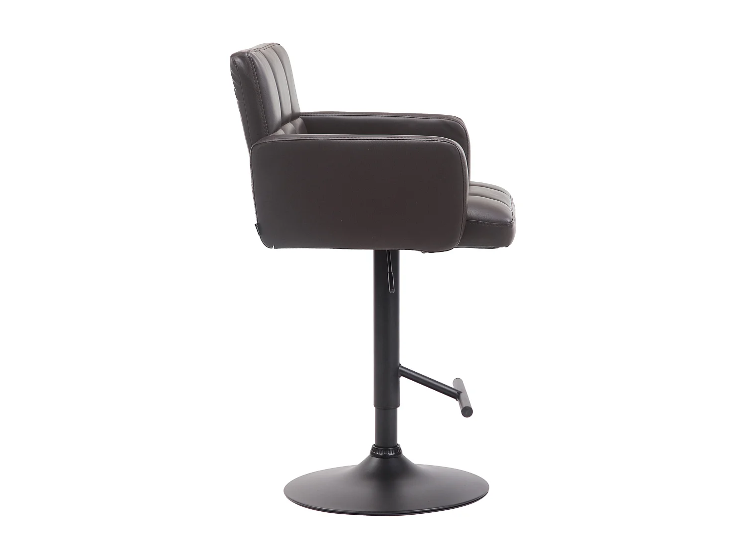 Tabouret de bar - Similicuir & Noir - Marron - Los Angeles