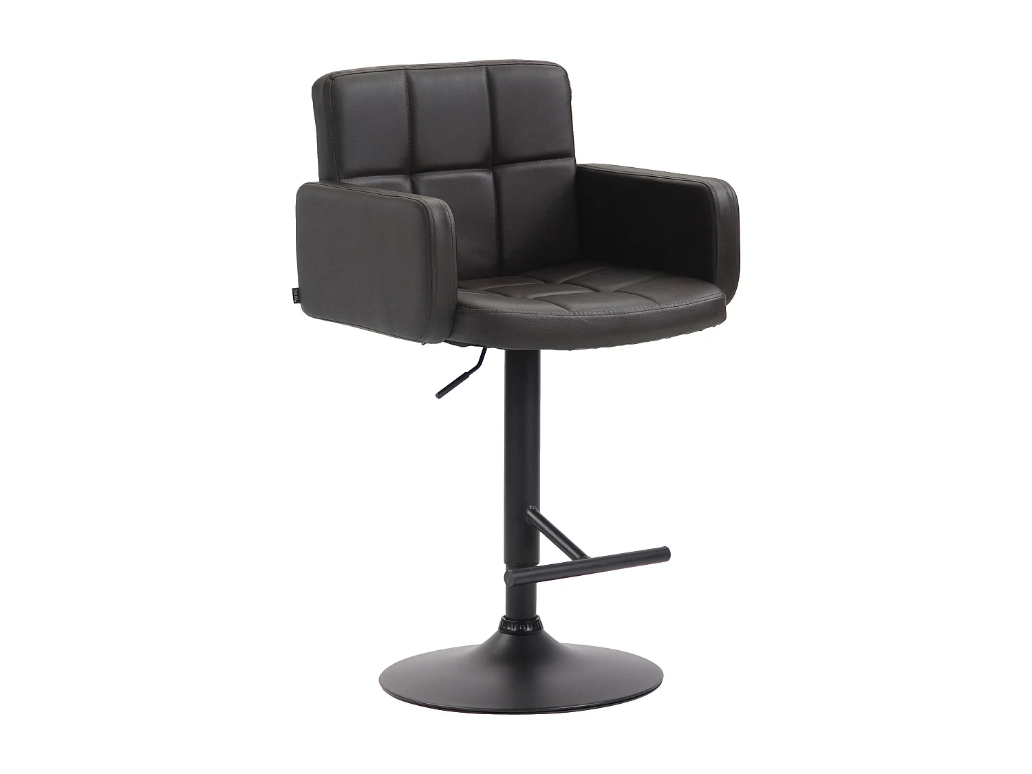 Tabouret de bar - Similicuir & Noir - Marron - Los Angeles