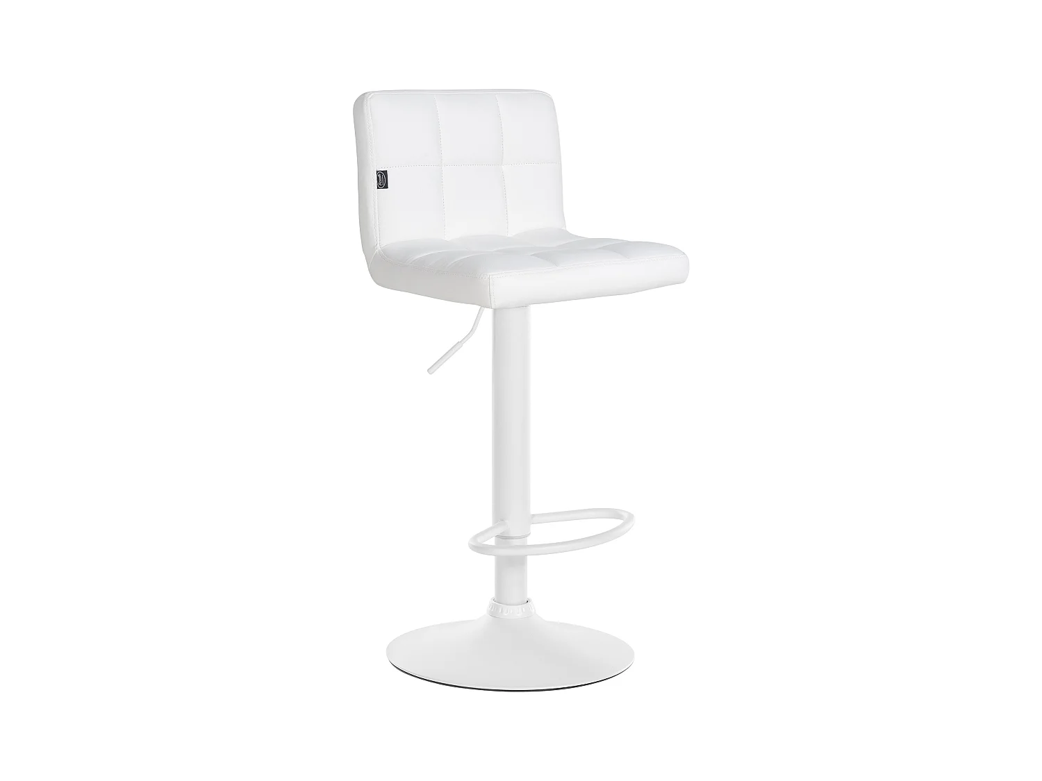 Tabouret de bar - Similicuir & Blanc - Blanc - Feni