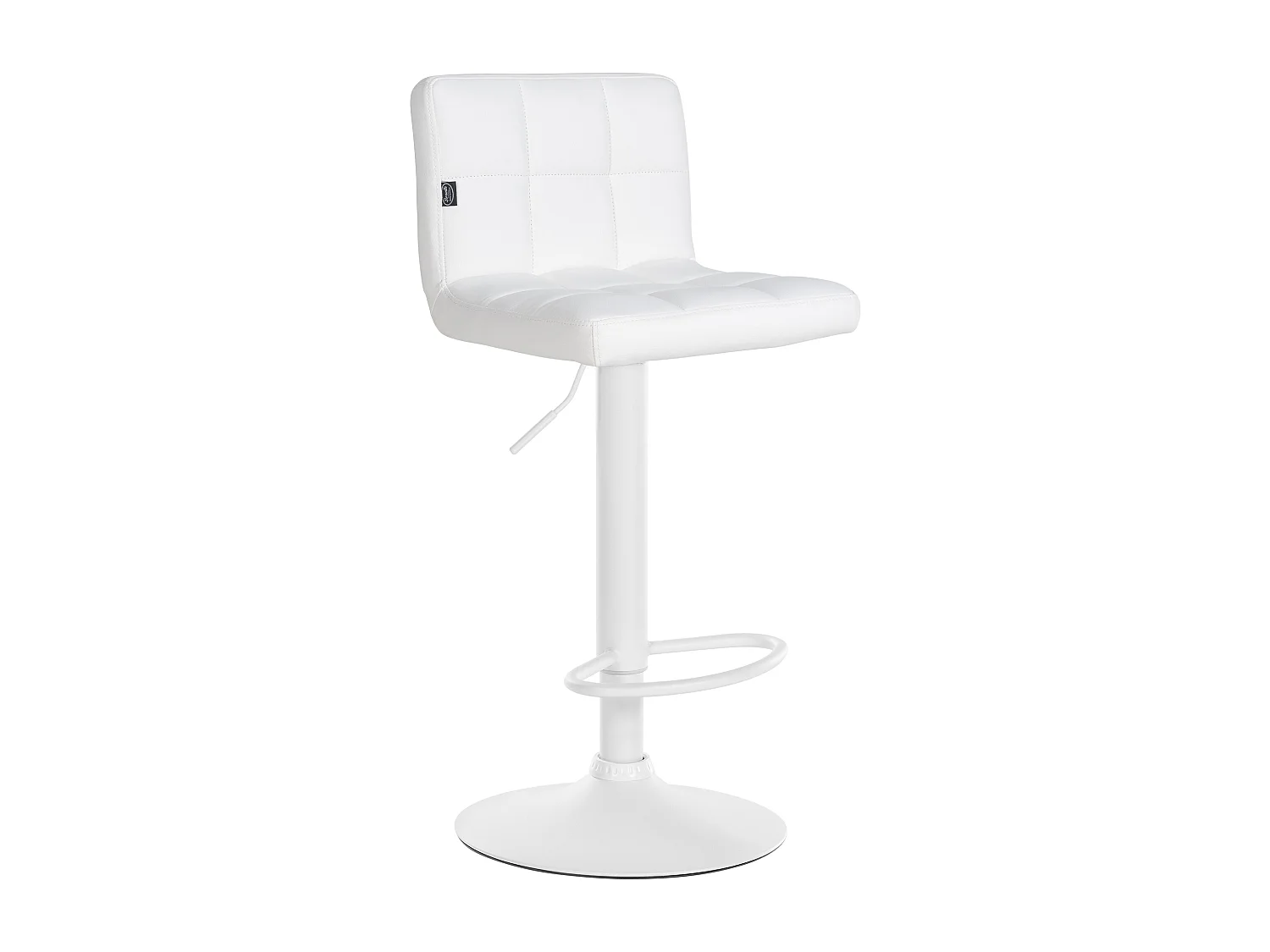 Tabouret de bar - Similicuir & Blanc - Blanc - Feni