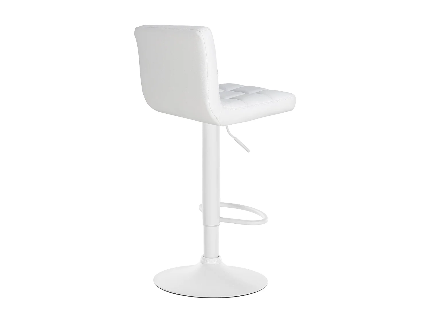 Tabouret de bar - Similicuir & Blanc - Blanc - Feni