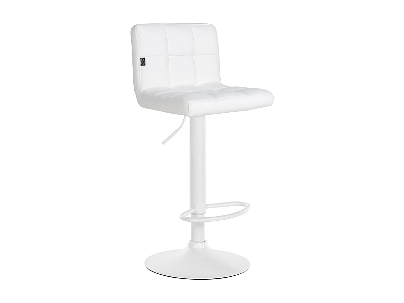 Tabouret de bar - Similicuir & Blanc - Blanc - Feni
