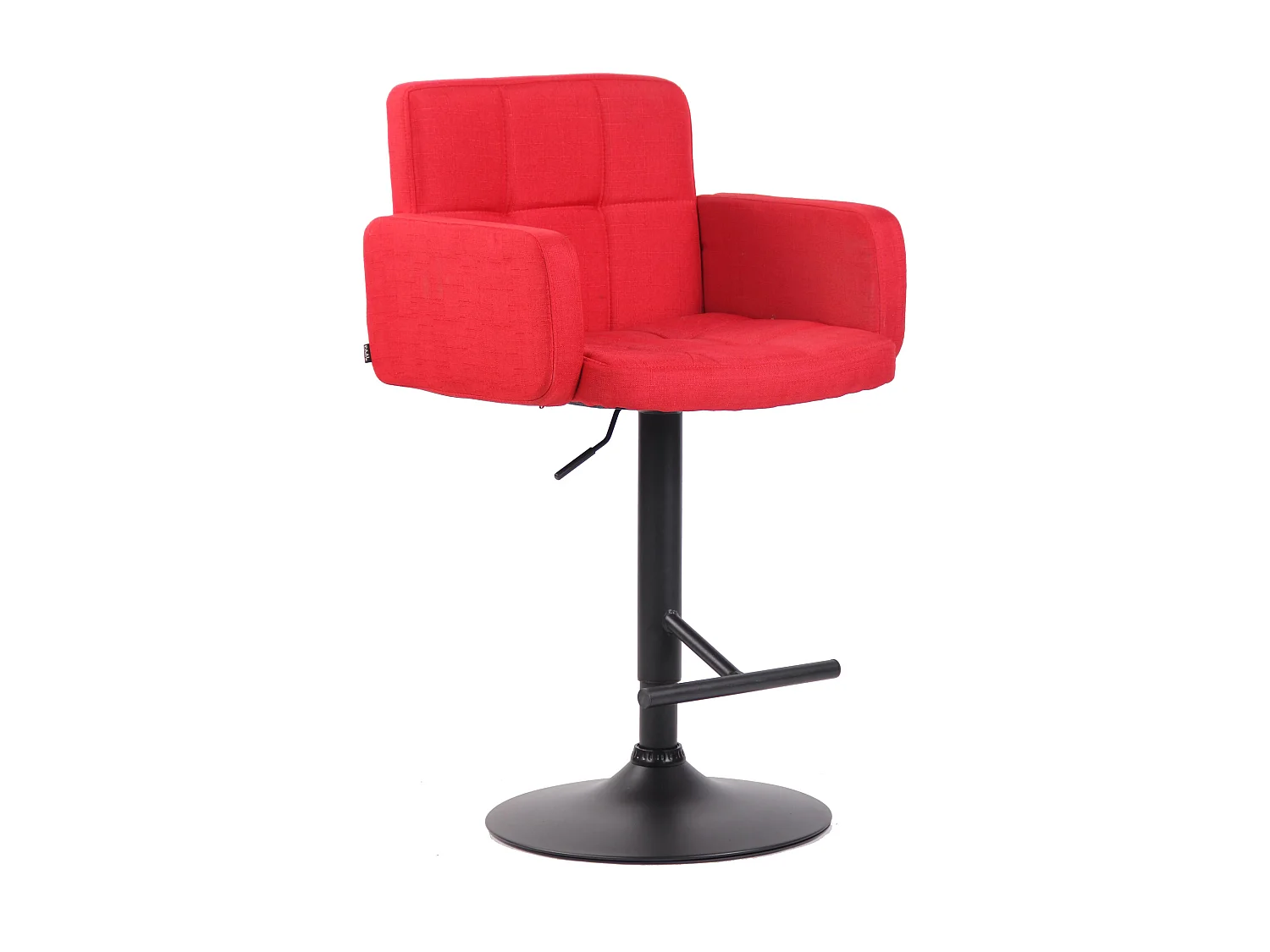 Tabouret de bar - Tissu & Métal - Rouge - Los Angeles