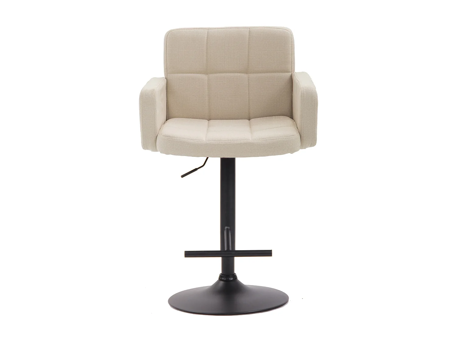 Tabouret de bar - Tissu & Métal - Crème - Los Angeles