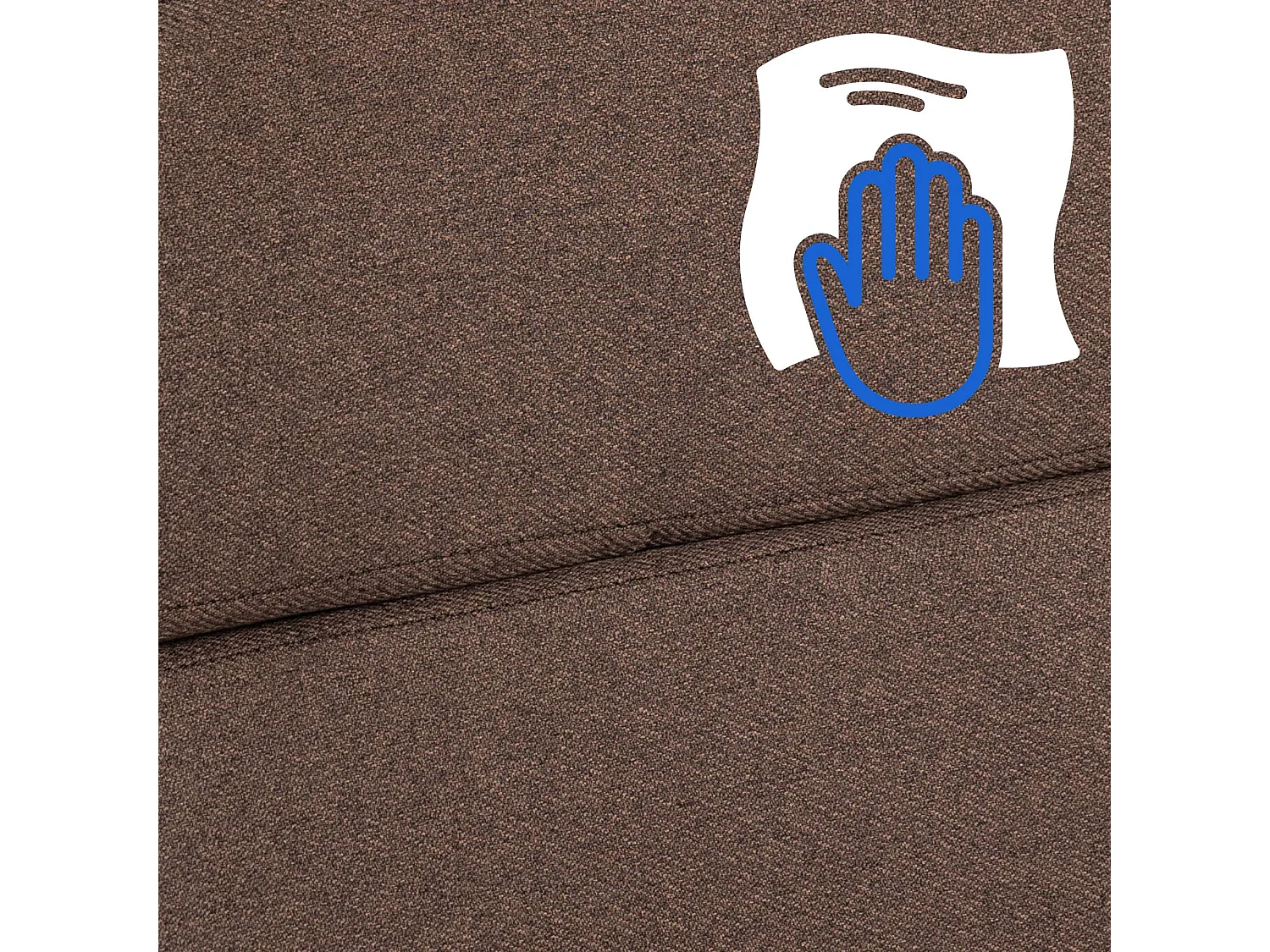 Chaise de bureau - Tissu & Métal chromé - Marron - Cleveland