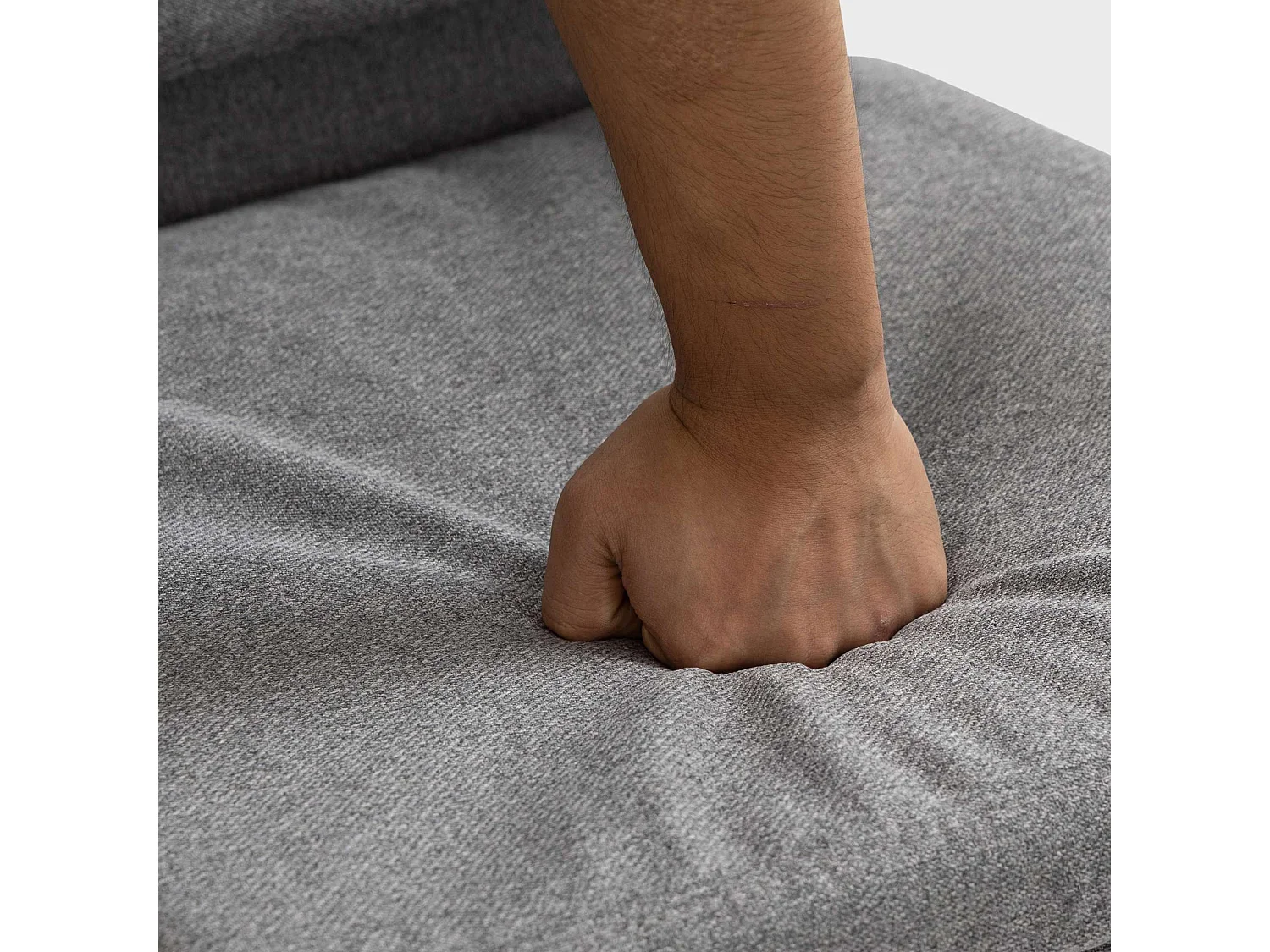 Chaise de bureau - Tissu & Métal chromé - Gris - Cleveland