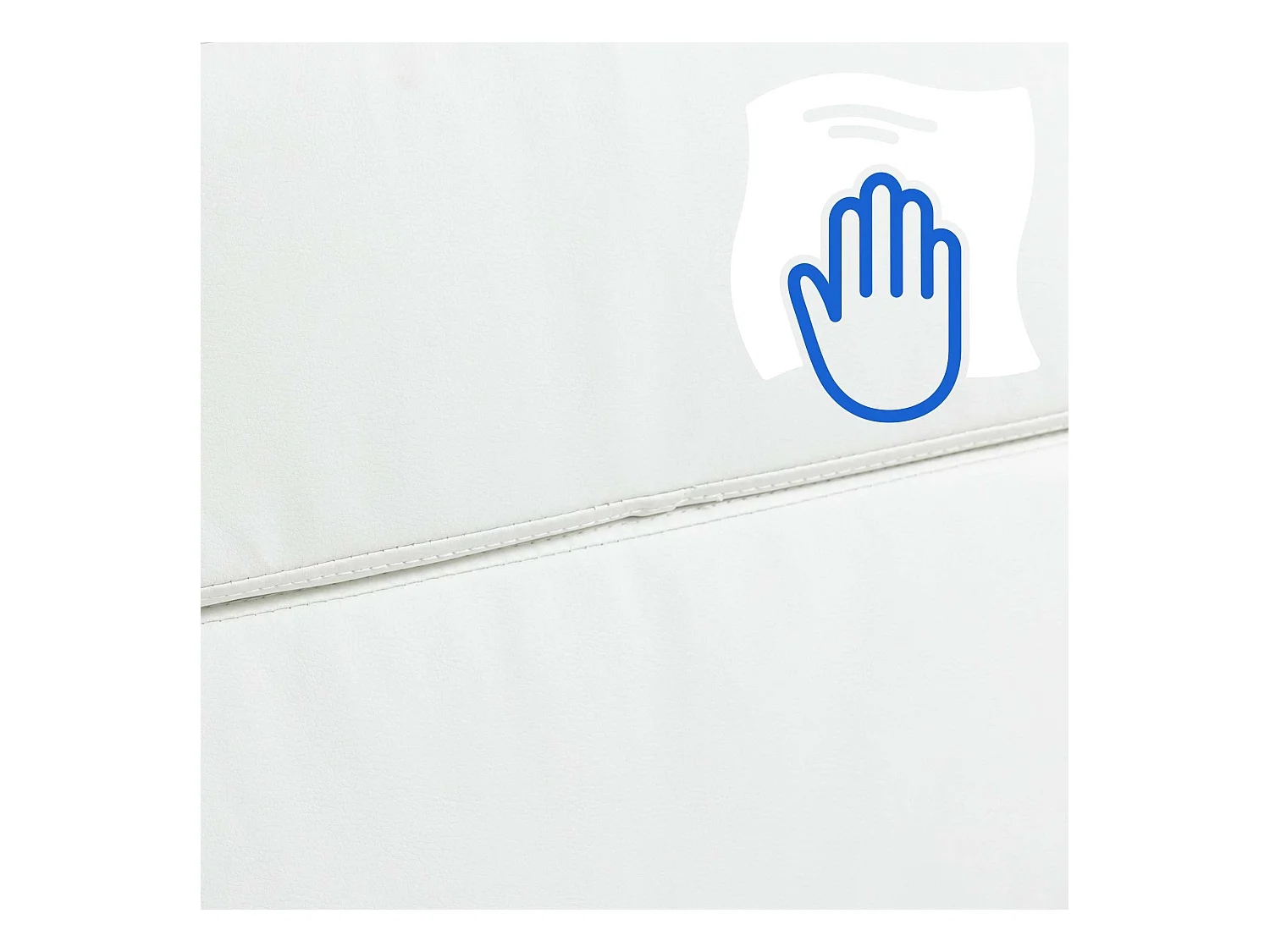 Bureaustoel - Kunstleer & Metaal in chroomoptiek - wit - Cleveland