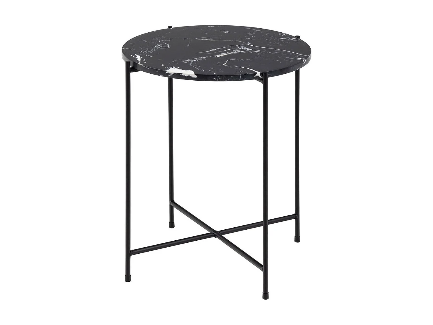 Avila Table d'angle Ø42 cm, noir.