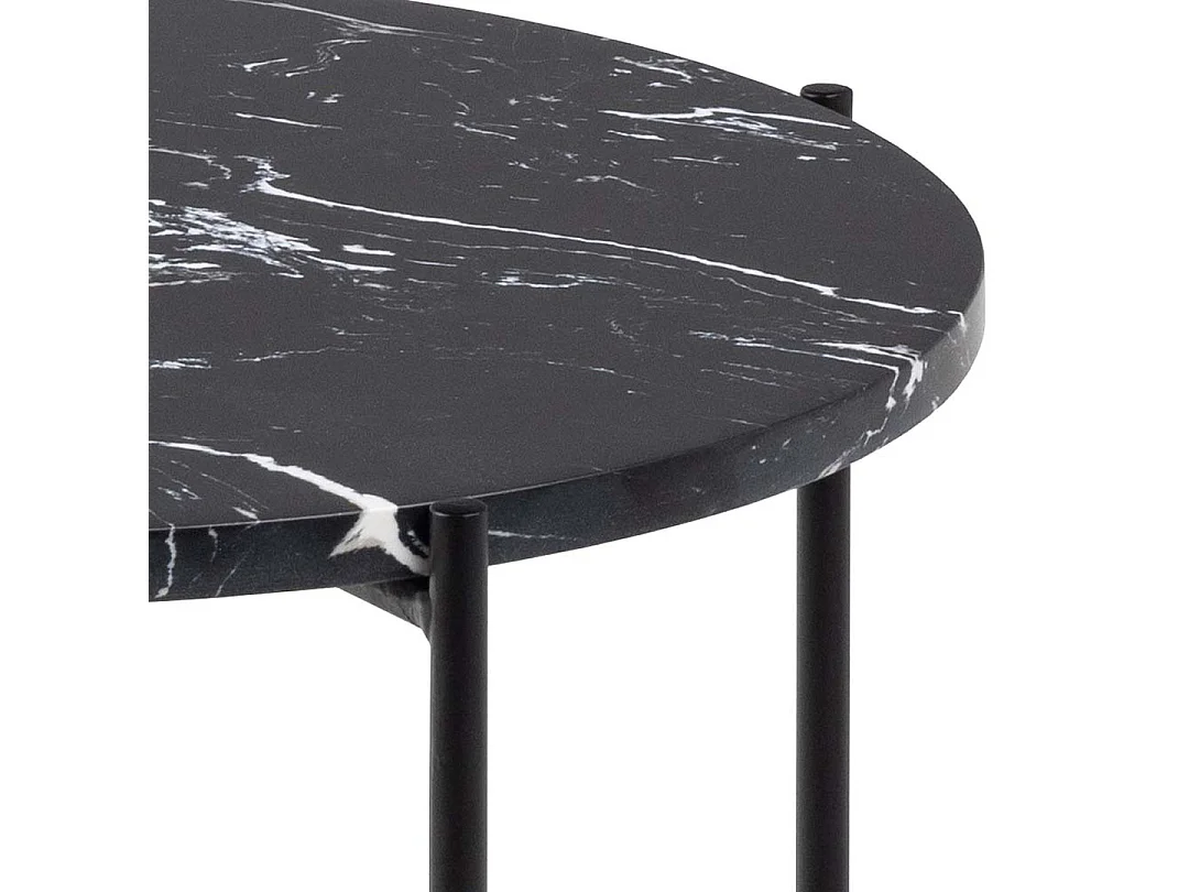 Avila Table d'angle Ø42 cm, noir.