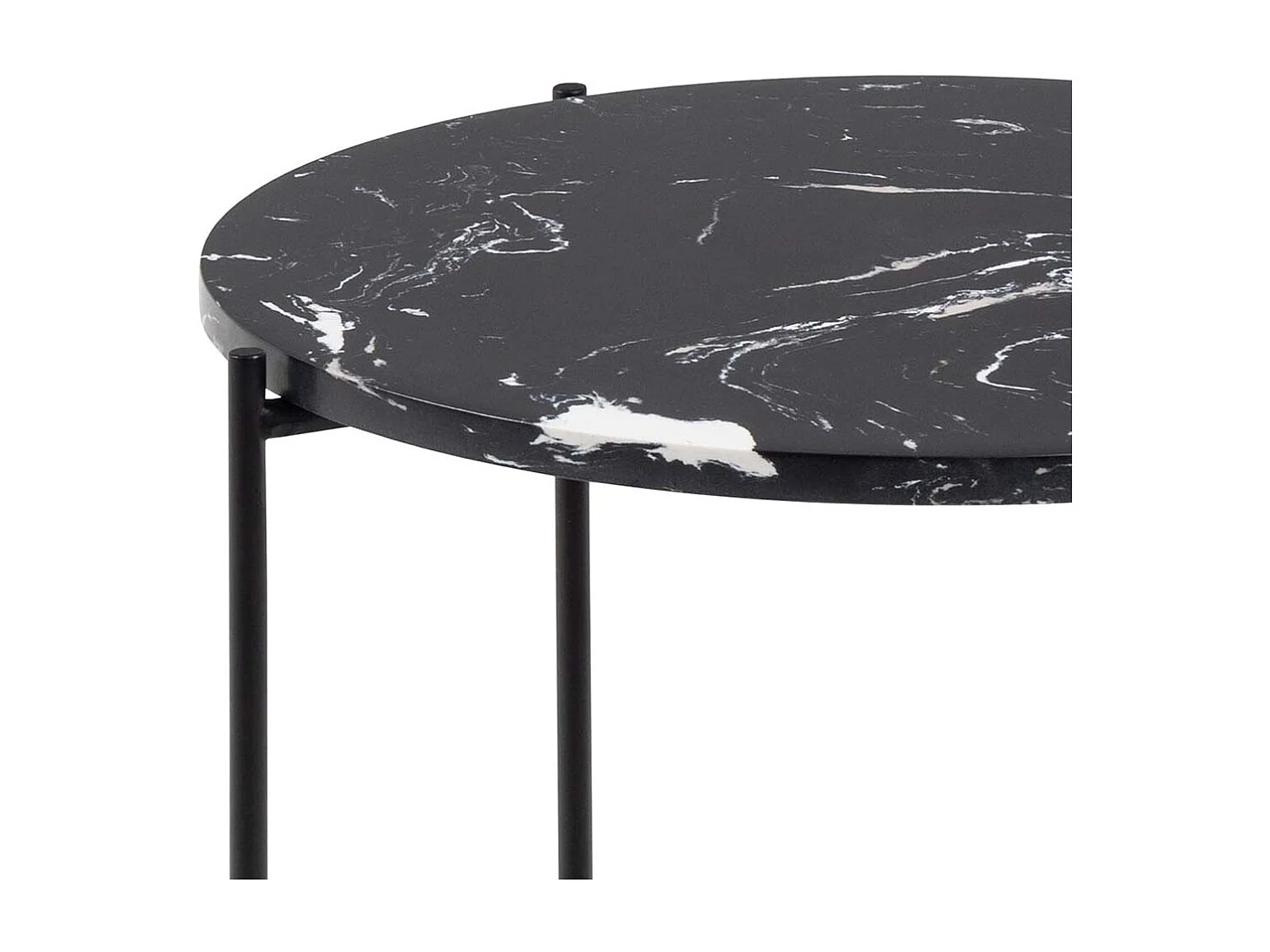 Avila Table d'angle Ø42 cm, noir.