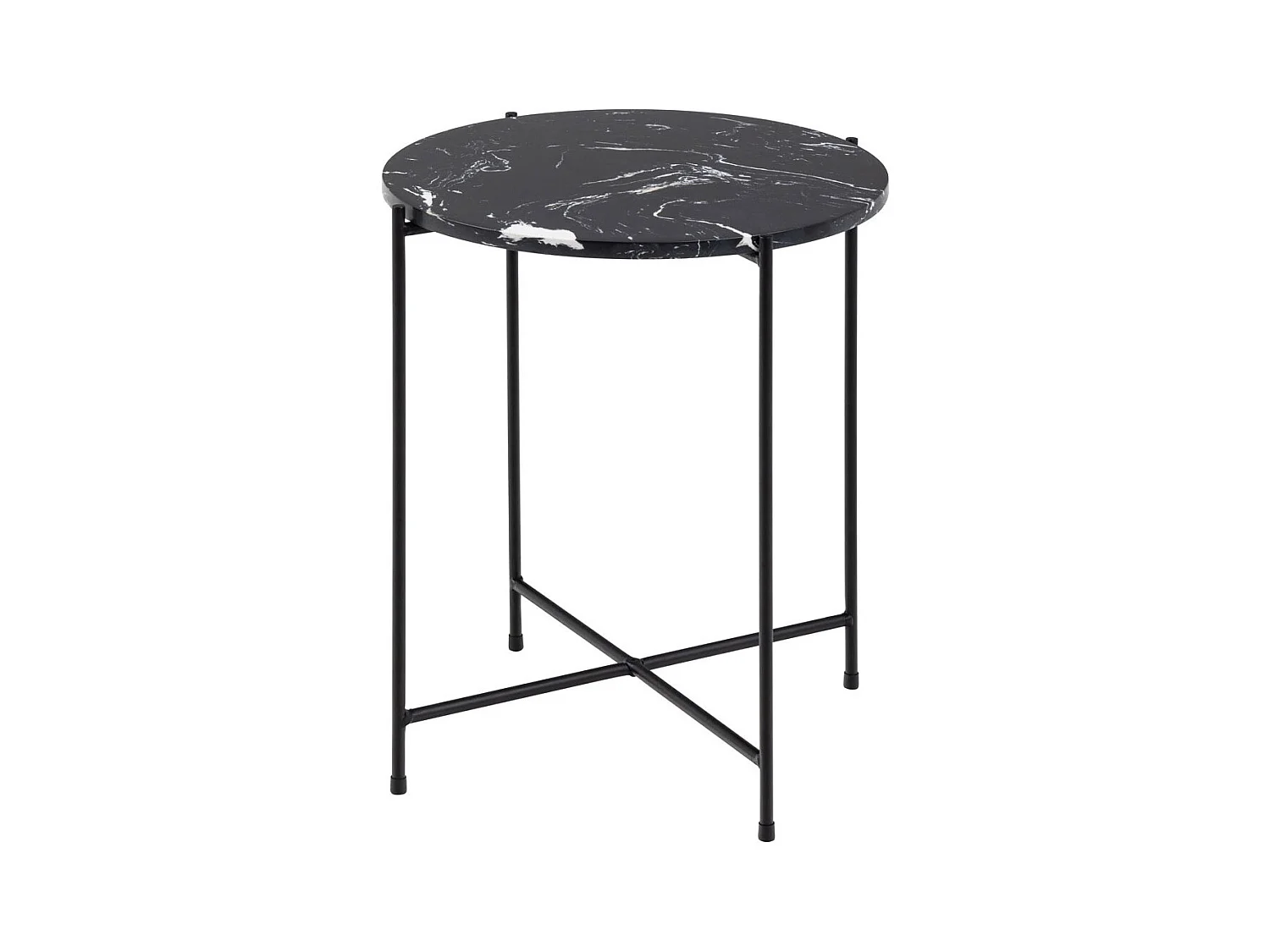 Avila bijzettafel Ø42 cm zwart.