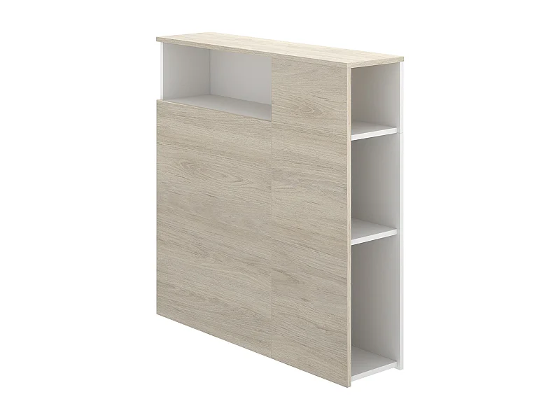 Tête de lit pour enfant en bois coloris blanc, chêne naturel - Longueur 97 x Profondeur 23,5 x Hauteur 95 cm