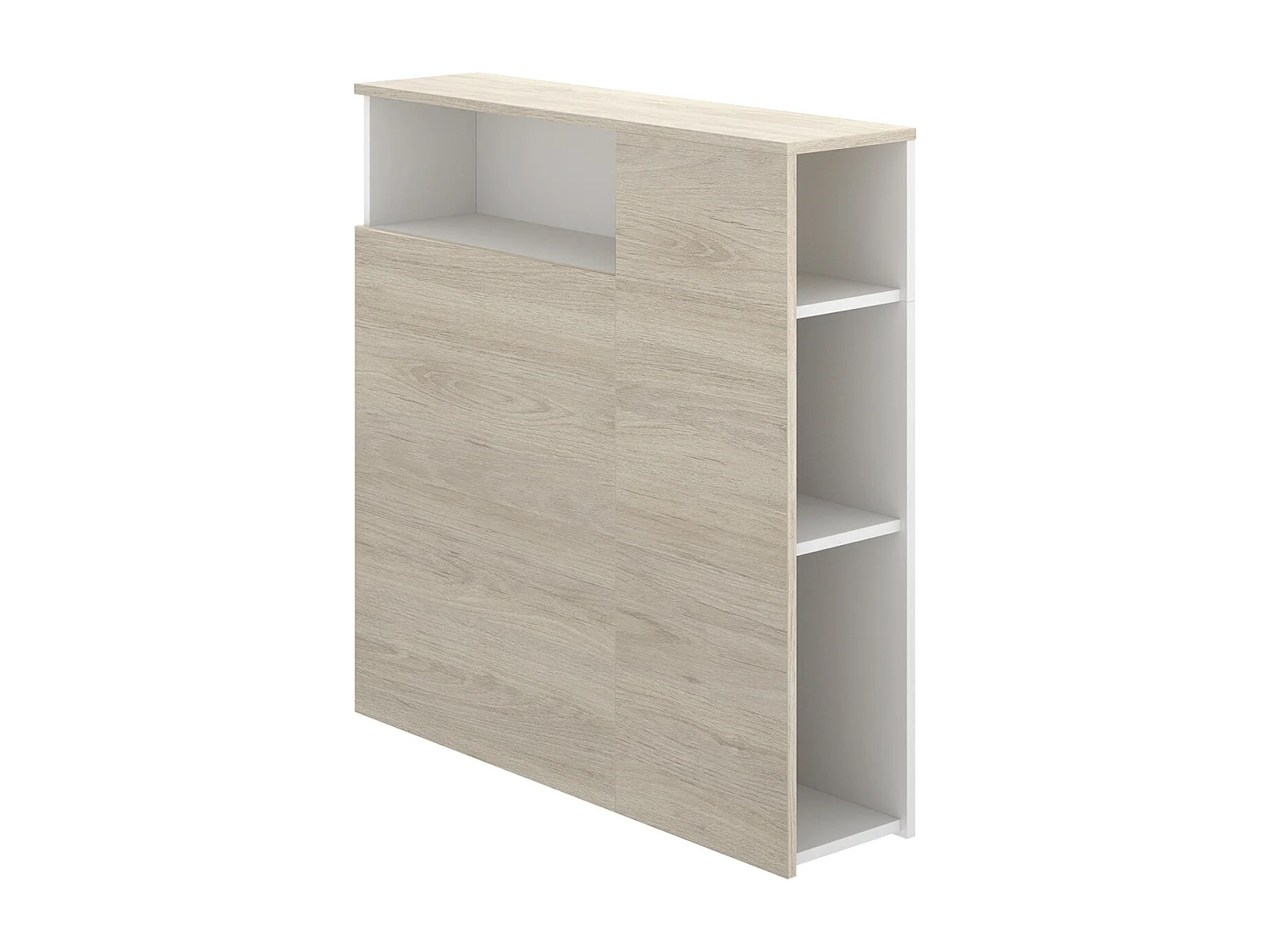Tête de lit pour enfant en bois coloris blanc, chêne naturel - Longueur 97 x Profondeur 23,5 x Hauteur 95 cm