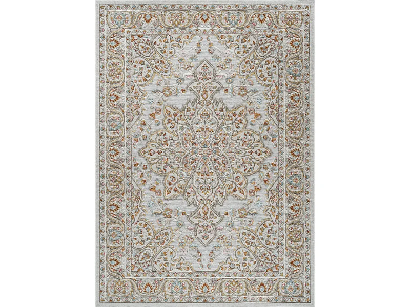 Tapis extérieur intérieur oriental multicolore - GRENADE 67 Crème 120*170
