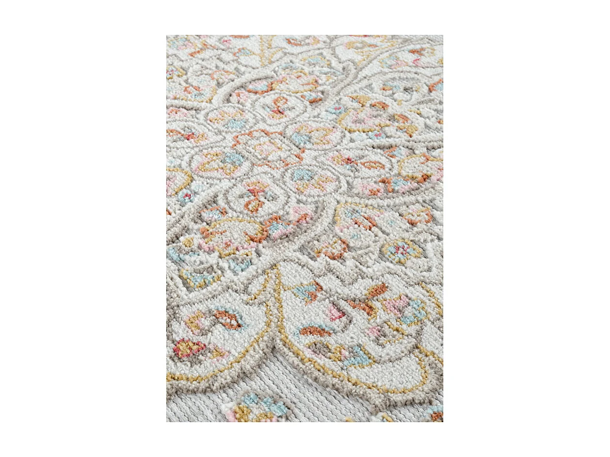 Tapis extérieur intérieur oriental multicolore - GRENADE 67 Crème 200*290