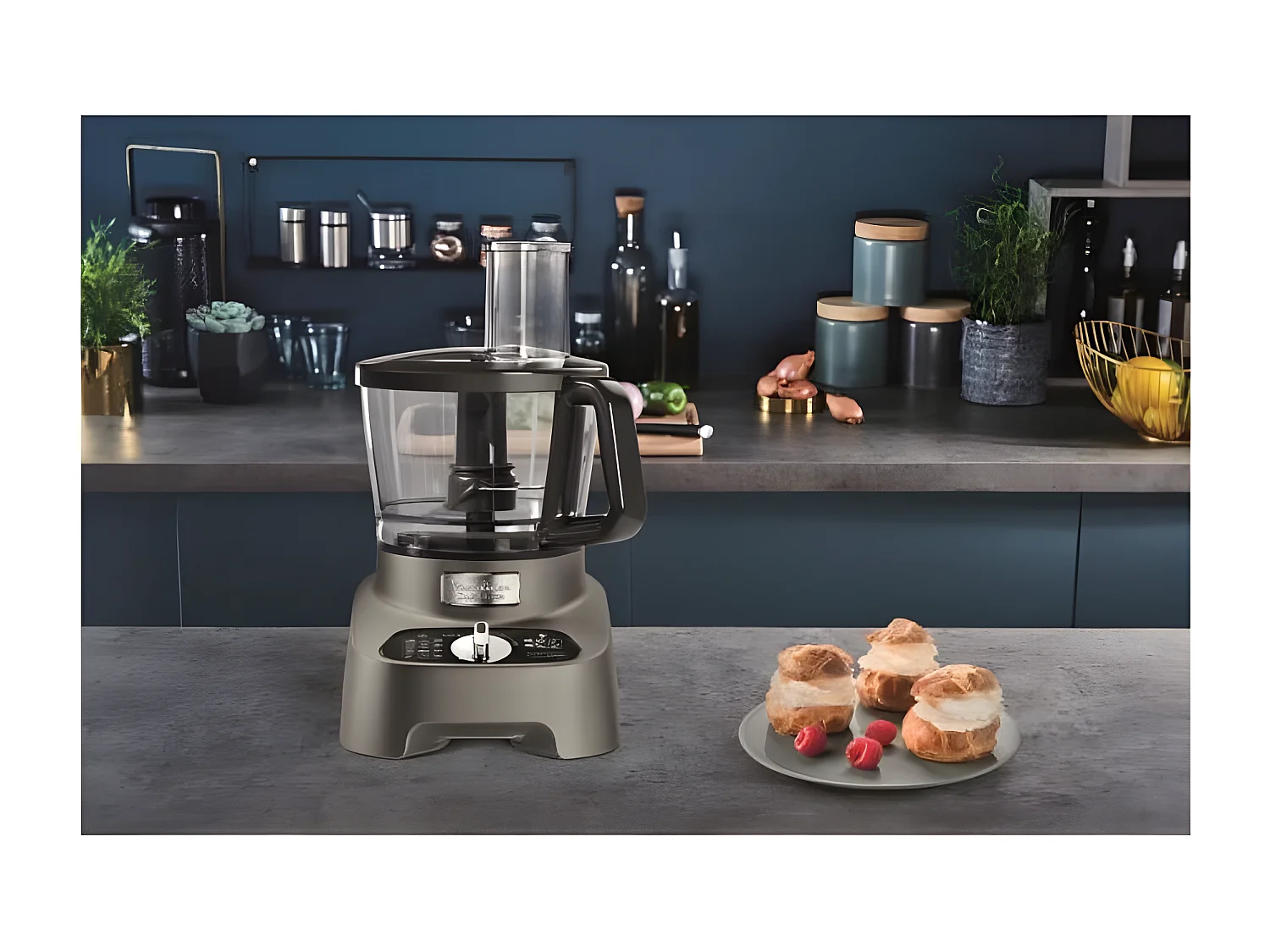 Moulinex Robot multifonction 2l 1000w gris - FP825E10