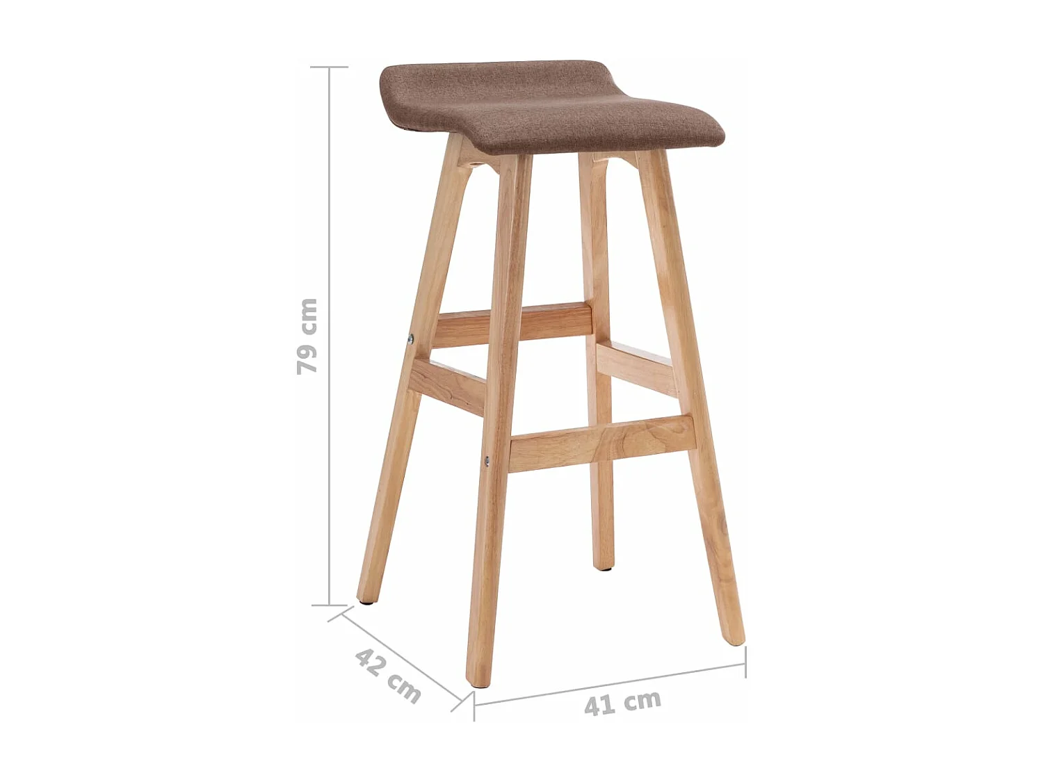 Barstoelen 2 st stof taupe