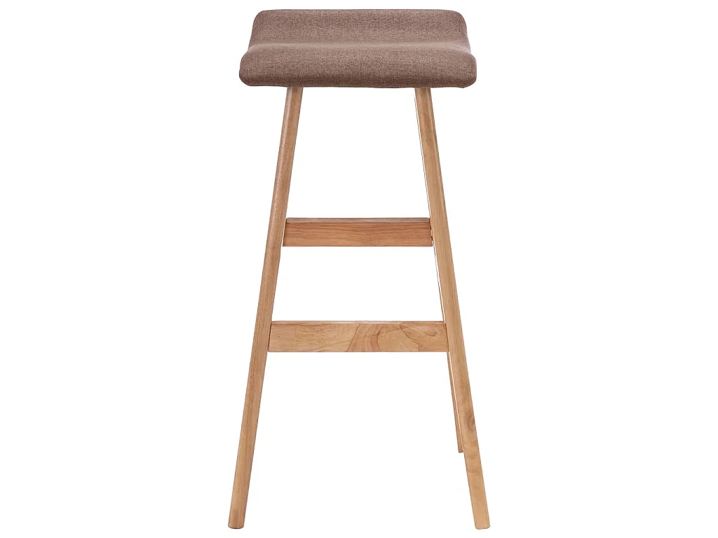 Tabourets de bar lot de 2 taupe tissu