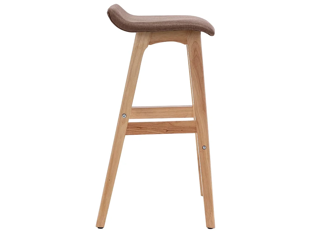 Tabourets de bar lot de 2 taupe tissu