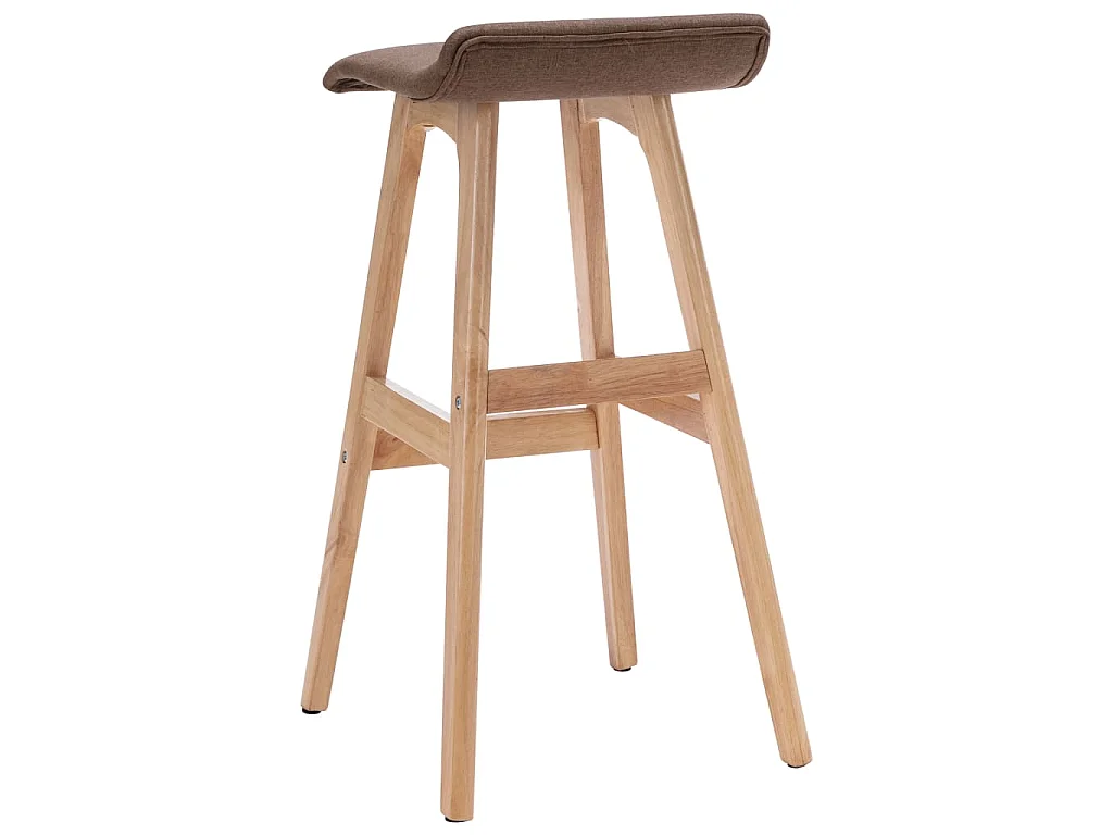 Tabourets de bar lot de 2 taupe tissu