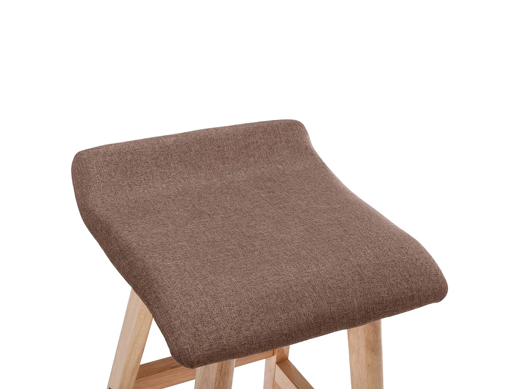 Tabourets de bar lot de 2 taupe tissu