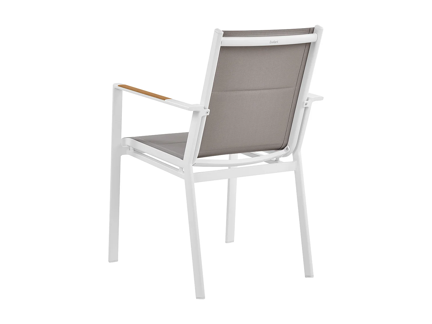 Lot de 4 chaises de jardin BUSSETO Métal Gris