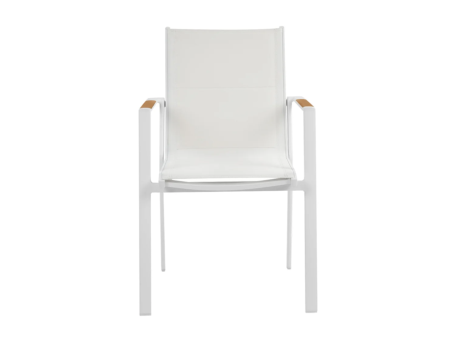 Lot de 4 chaises de jardin BUSSETO Métal Blanc