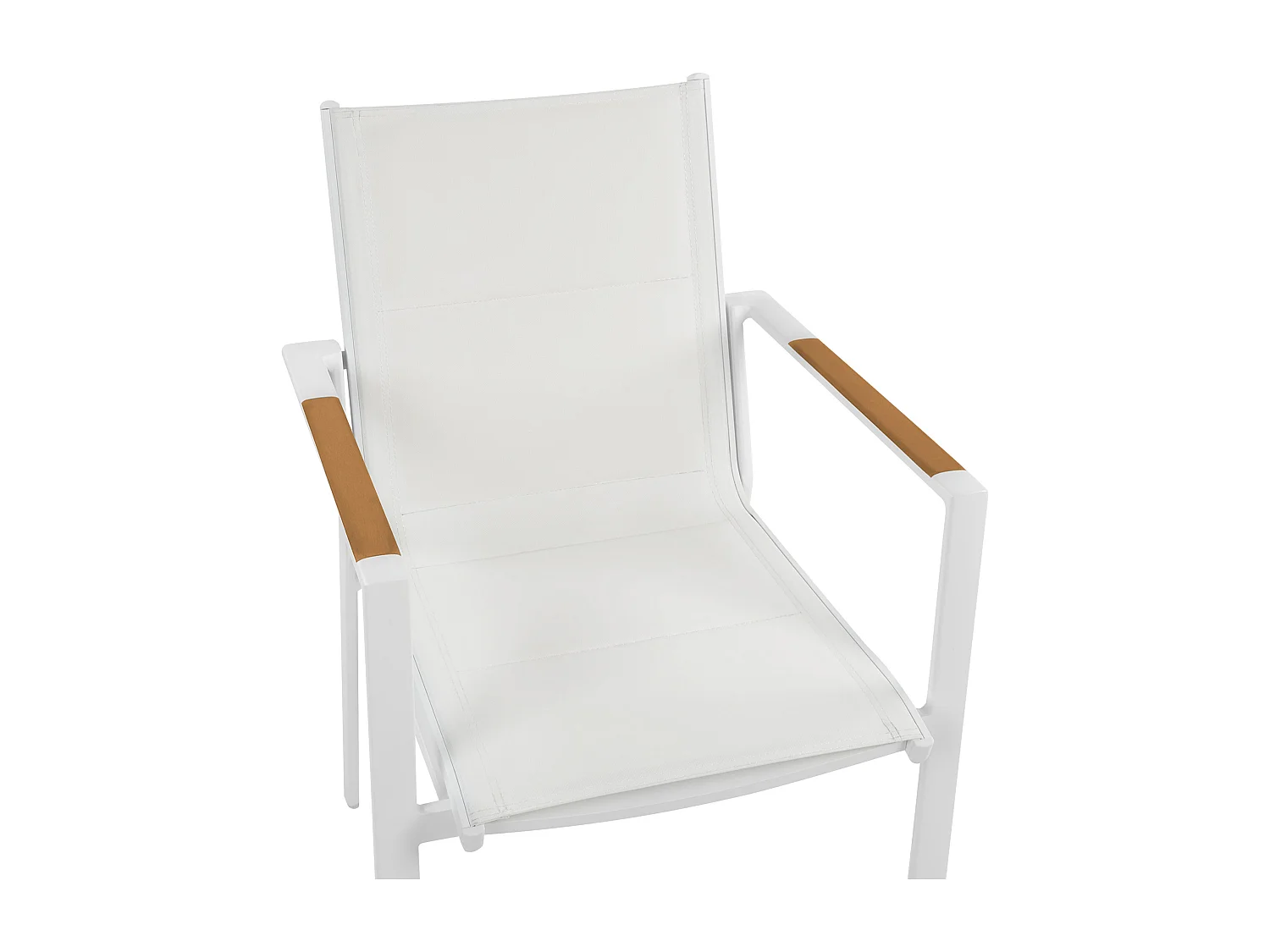 Lot de 6 chaises de jardin BUSSETO Métal Blanc
