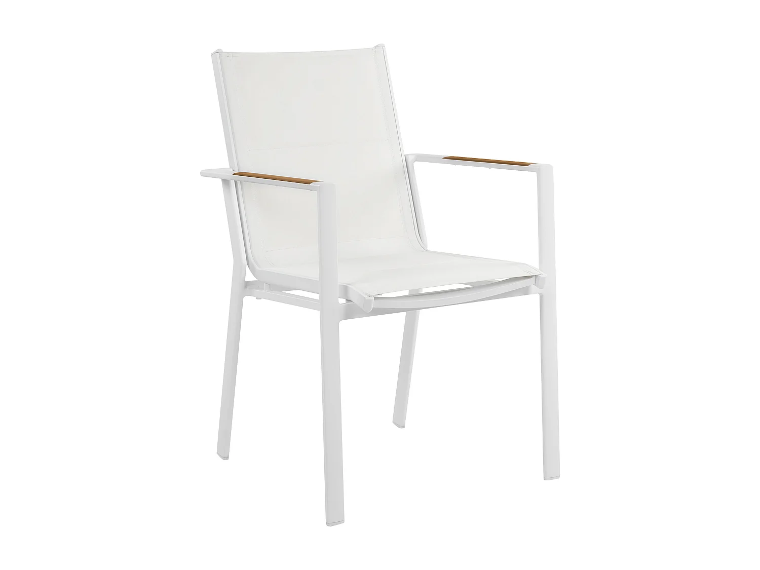 Lot de 6 chaises de jardin BUSSETO Métal Blanc