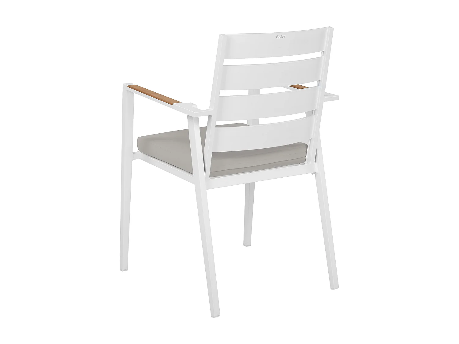 Lot de 6 chaises de jardin avec coussins TAVIANO Métal Gris