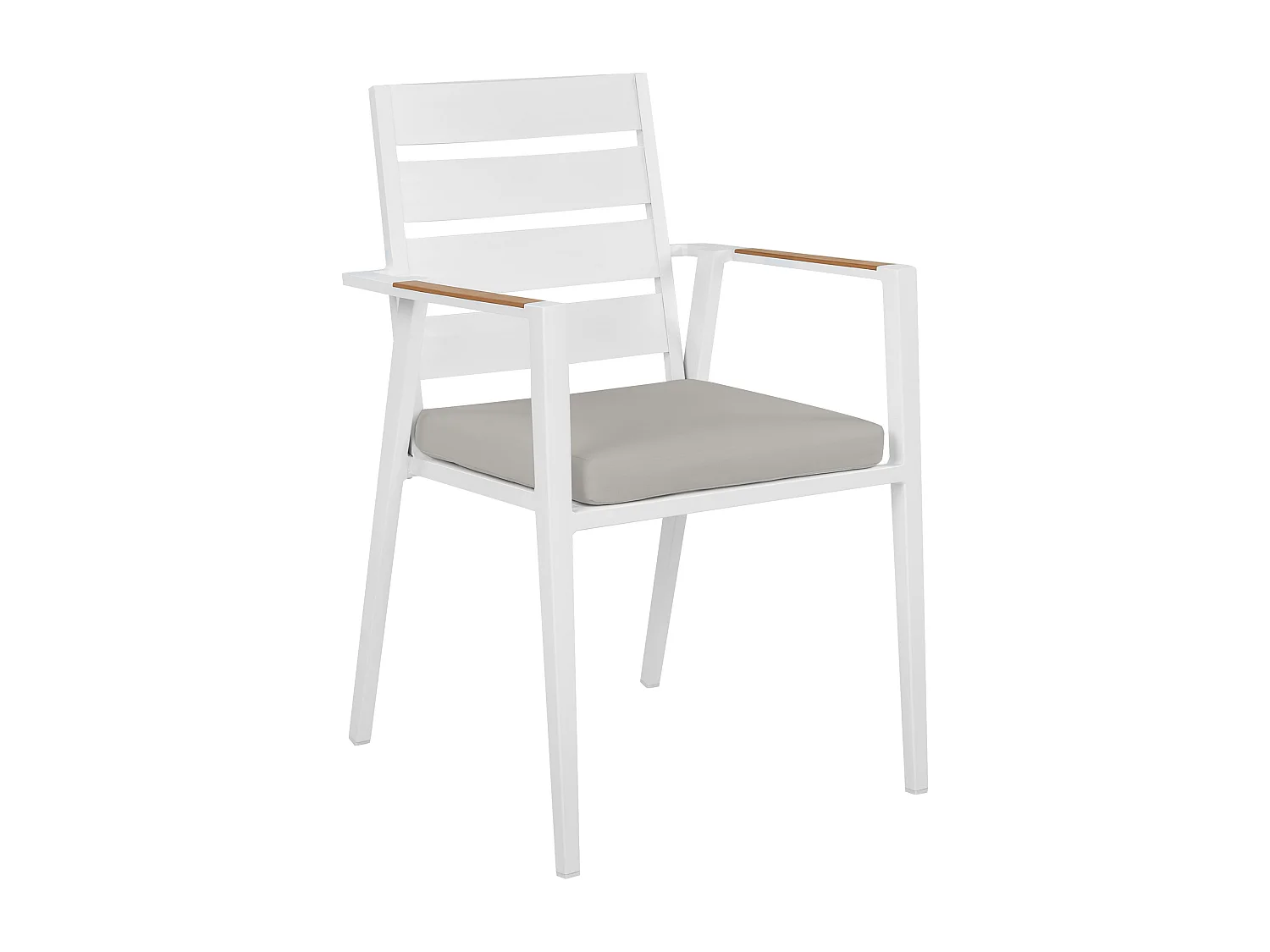 Set mit 6 Stühlen und Sitzkissen TAVIANO Metall Grau