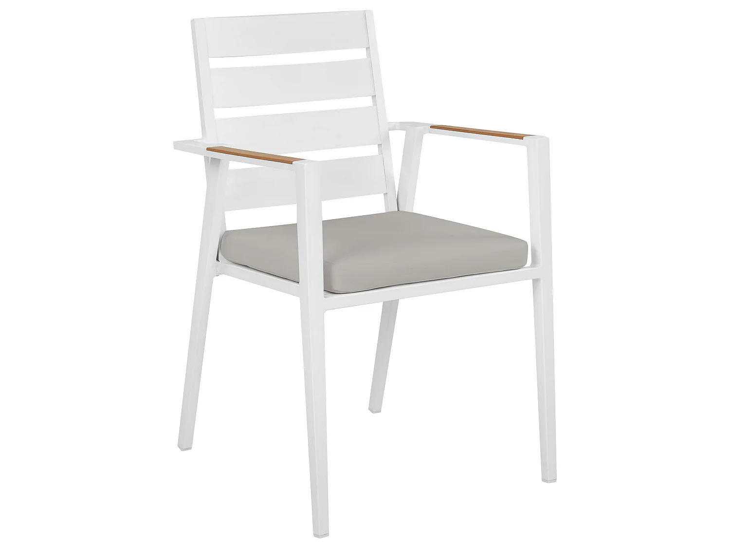 Set mit 6 Stühlen und Sitzkissen TAVIANO Metall Grau