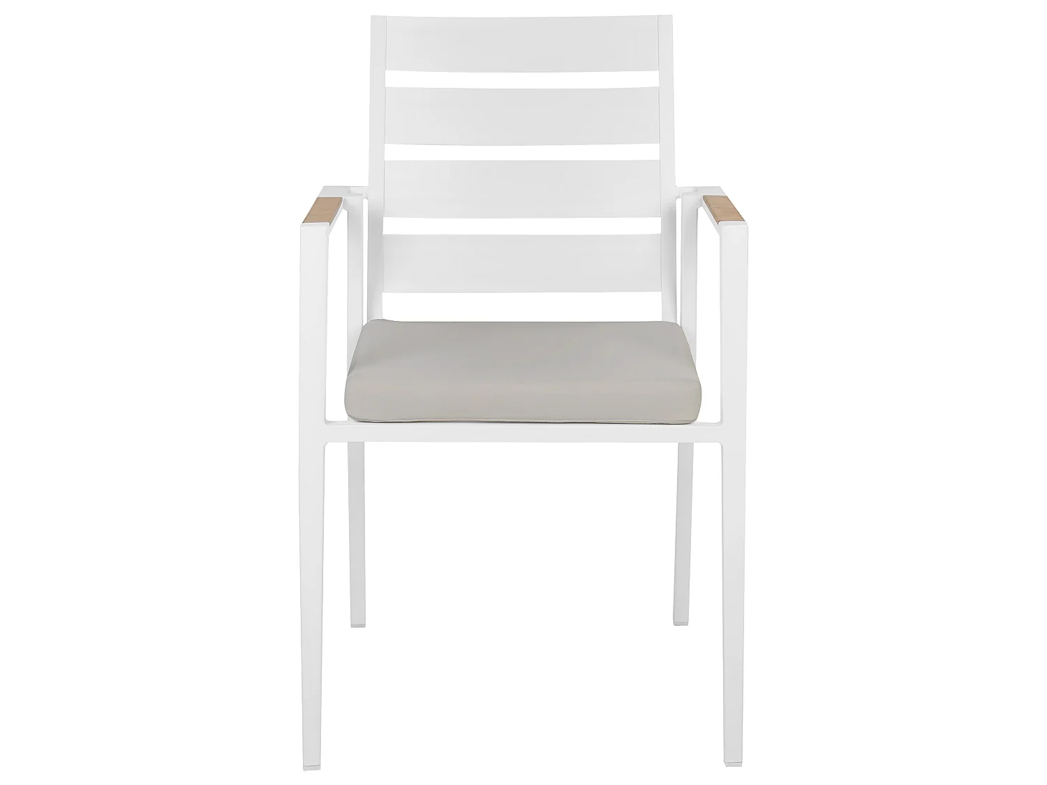 Set mit 6 Stühlen und Sitzkissen TAVIANO Metall Grau