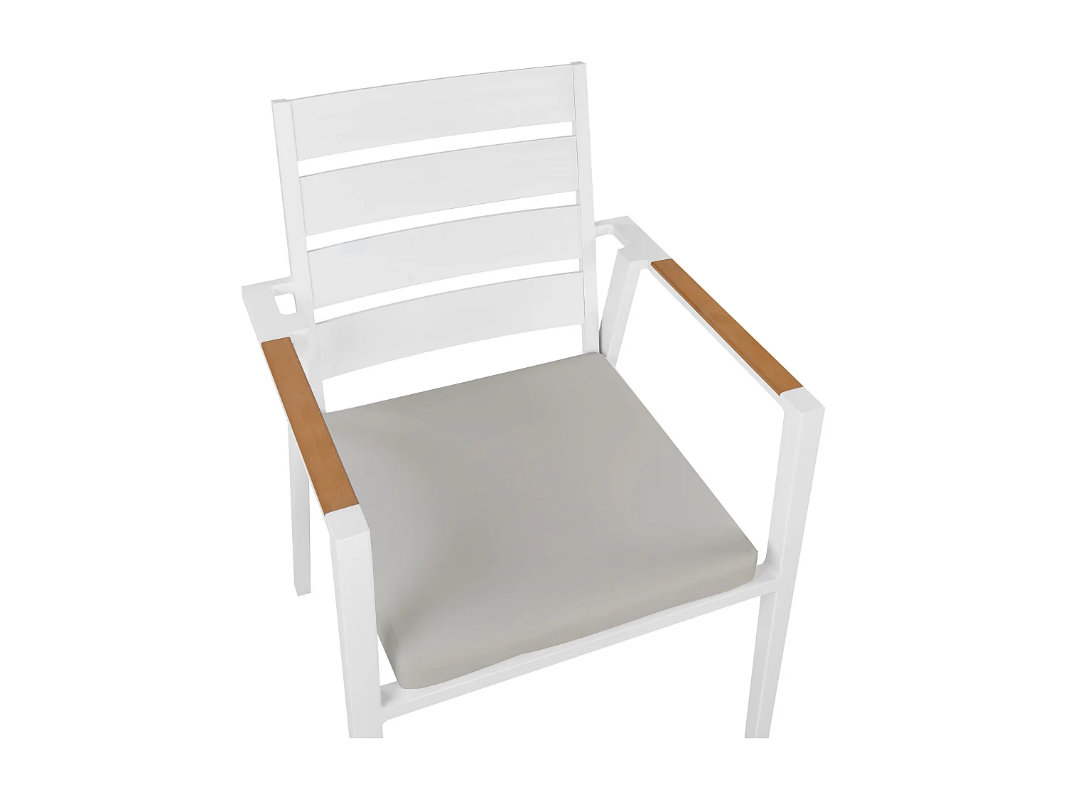 Set van 4 stoelen met zitkussen TAVIANO Metaal Grijs