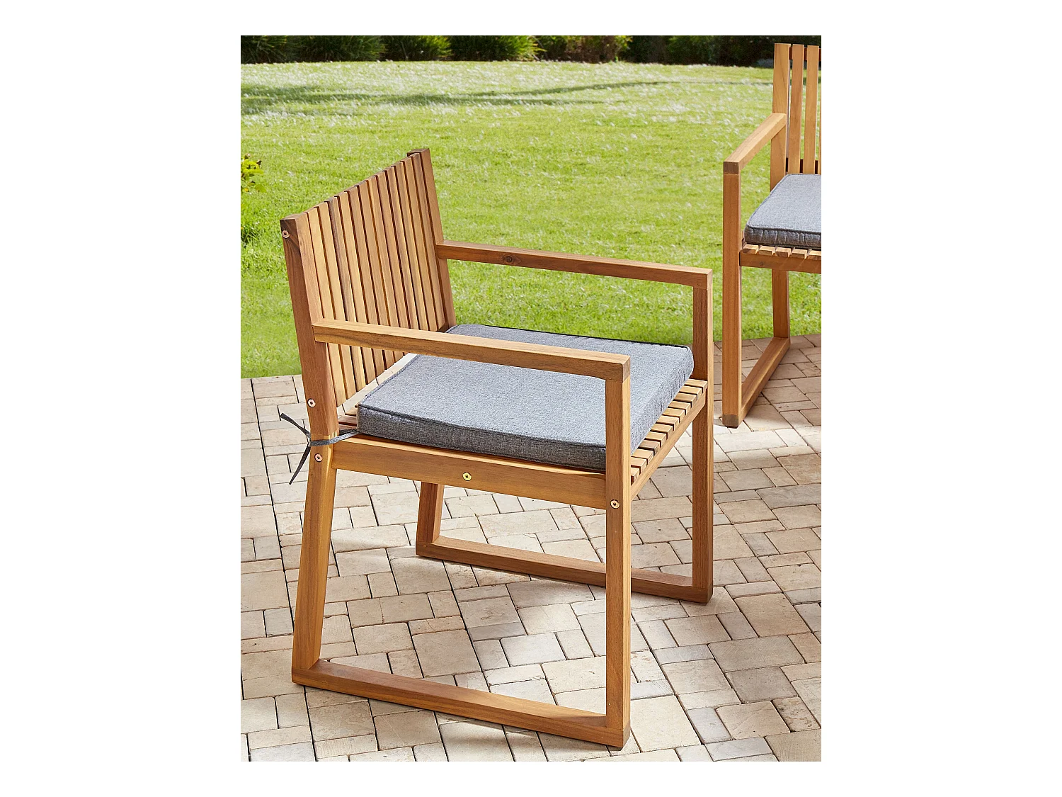 Set van 8 stoelen met zitkussen SASSARI II Grijs