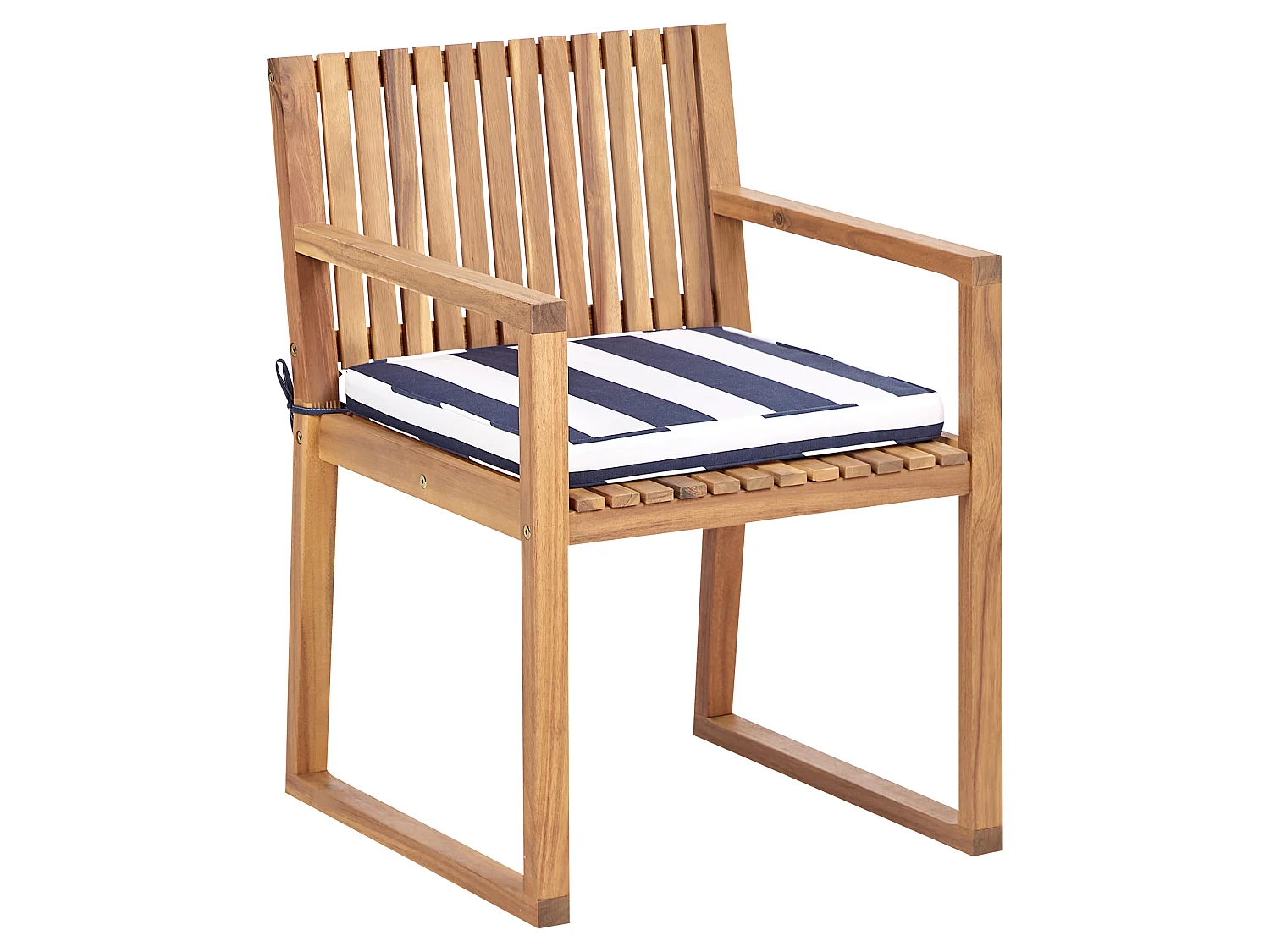 Lot de 8 chaises de jardin avec coussins SASSARI II Bleu marine