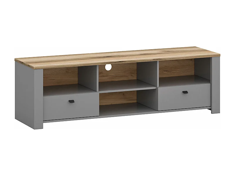 LOWBOARD Latour grau / Eiche Delano 165 / 57 / 50cm