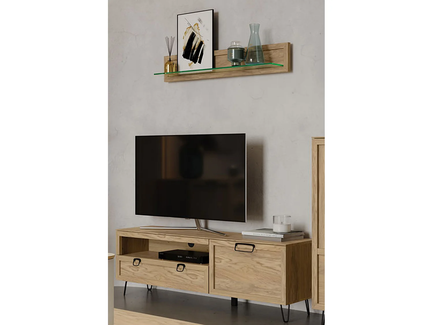 WOHNZIMMER-SET Limbo Eiche Artisan 2-teilig