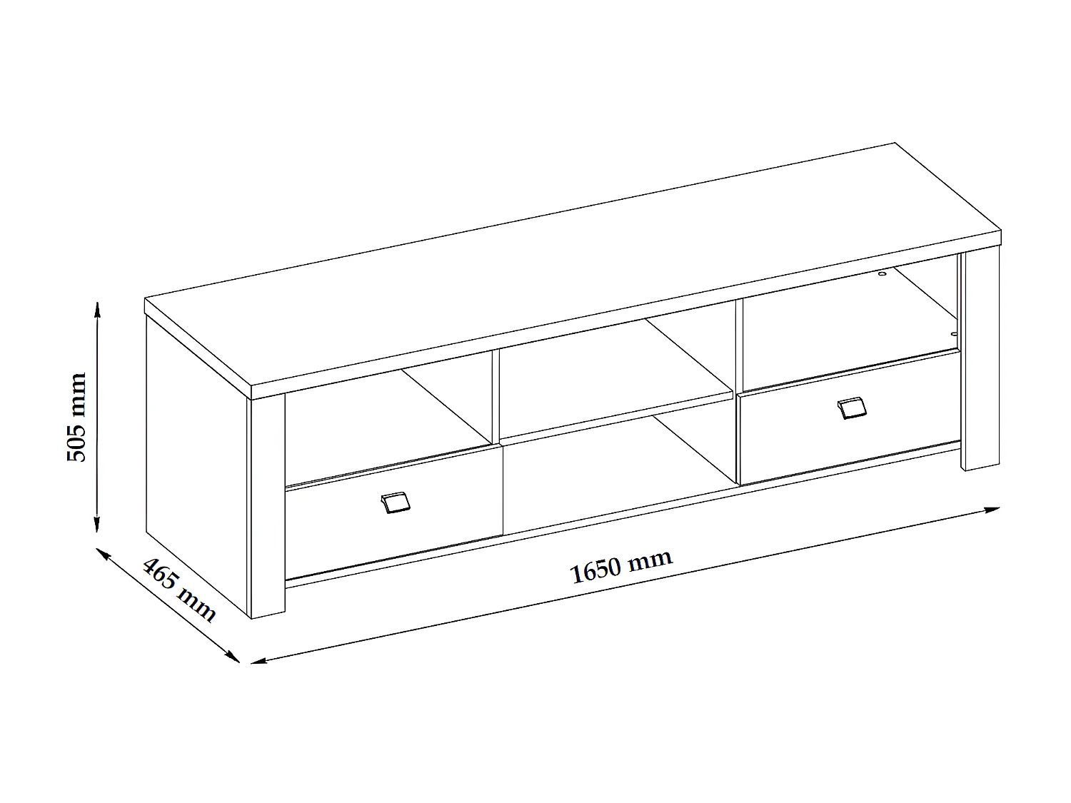 WOHNWAND Latour grau / Eiche Delano 255 / 57 / 135cm 3-teilig