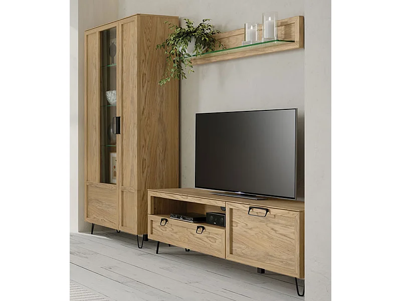 WOHNWAND Limbo Eiche Artisan 3-teilig