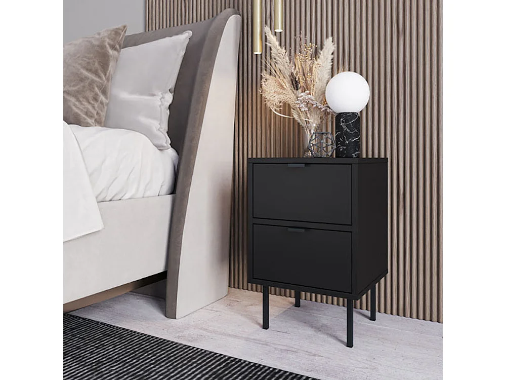 NACHTKONSOLE Ido schwarz 35 / 34 / 54cm