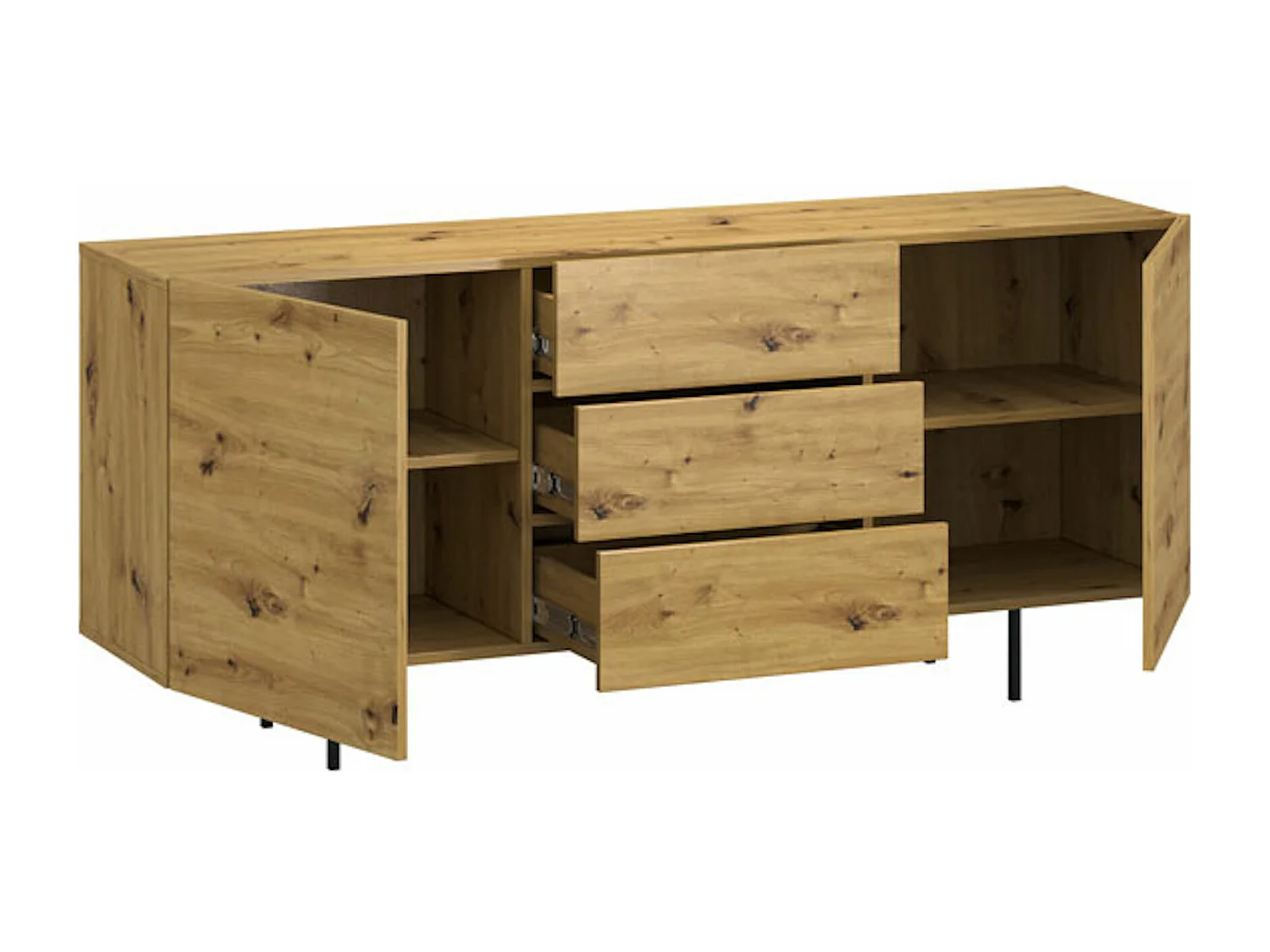 Kommode COCO Artisan Eiche 163 / 41 / 72 cm