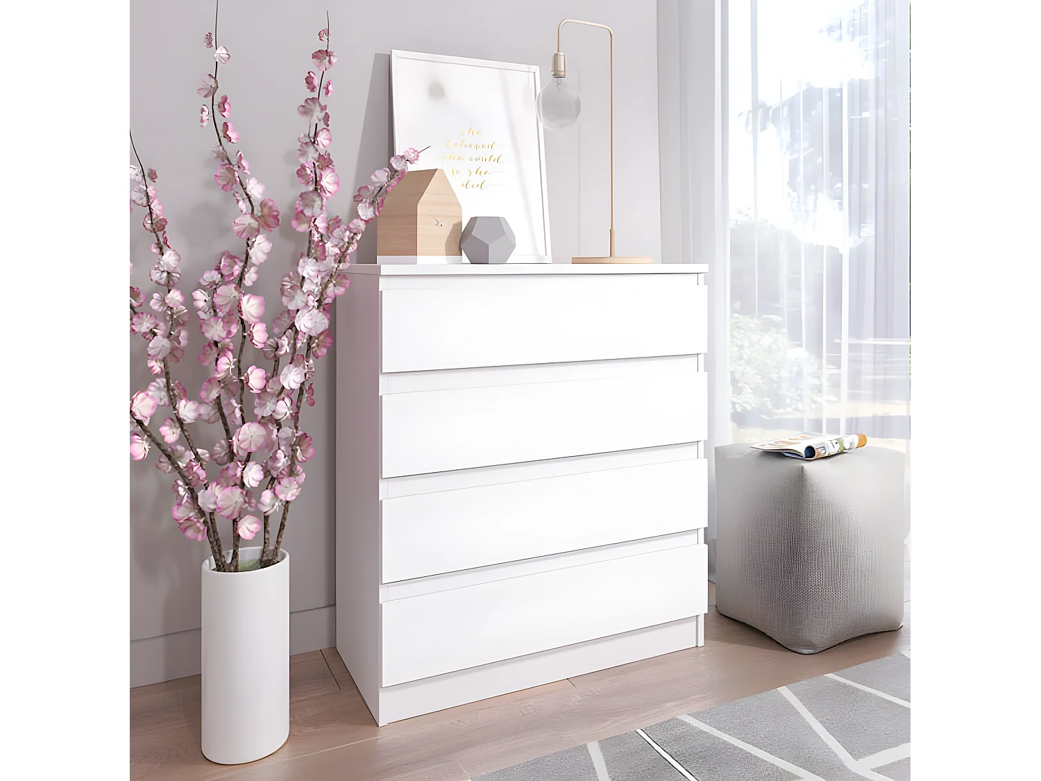 Kommode A3b weiß 72 / 37 / 85 cm